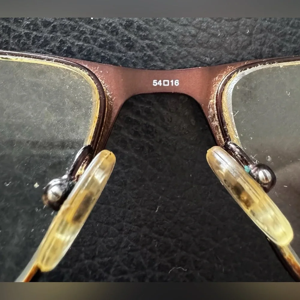 Guess GU 1770 Brown Metal Rectangle Full Rim 54-16-140 Eyeglass Frames Only